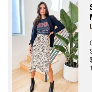 Lulu’s - Set a Trend Cream Cheetah Print MIDI Skirt
